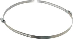 Made in USA - 8-1/2" ID Stainless Steel Duct Hose Clamp - 1/2" Long - Benchmark Tooling