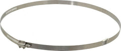 Made in USA - 10-1/2" ID Stainless Steel Duct Hose Clamp - 1/2" Long - Benchmark Tooling