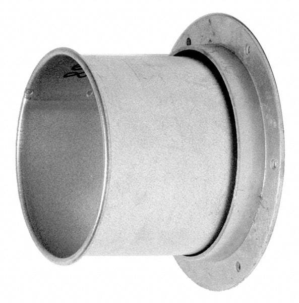 Made in USA - 6" ID Galvanized Duct Flange Adapter - 5" Long, 24 Gage - Benchmark Tooling