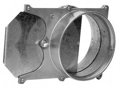 Made in USA - 10" ID Galvanized Duct Blast Gate - 14.37" Long, 24 Gage - Benchmark Tooling