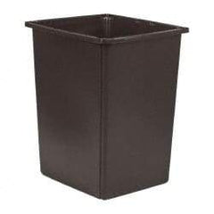 Rubbermaid - 56 Gal Brown Rectangle Trash Can - Polyethylene, 31-1/8" High x 25-1/2" Long x 22-3/4" Wide - Benchmark Tooling