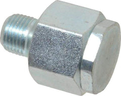 LDI Industries - 1/8 Thread, Steel, Zinc Plated, Filter Vent - 1-1/16" High, 3/4" Hex Flats Diam - Benchmark Tooling