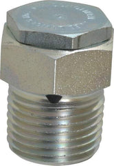 LDI Industries - 1/2 Thread, Steel, Zinc Plated, Filter Vent - 1-7/32" High, 1-15/16" Hex Flats Diam - Benchmark Tooling