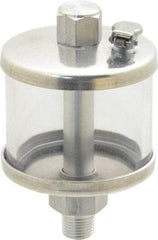 LDI Industries - 1 Outlet, Polymer Bowl, 40.7 mL No Flow Control Oil Reservoir - 1/8 NPTF Outlet, 1-3/4" Diam x 2-15/16" High, 60°C Max - Benchmark Tooling