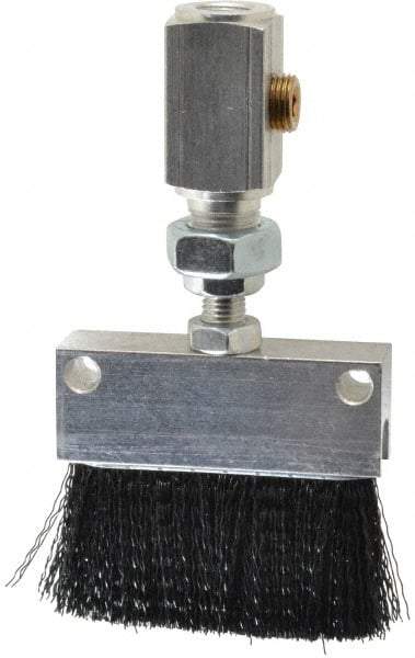 LDI Industries - 2-1/4" Long Brush, 2-1/4" Width/Diam, PTF Thread Oil Reservoir Lubrication Brushes - 1-5/32" Bristle Length, 250°F, 3" Length Under Mounting Thread, Straight Shank - Benchmark Tooling