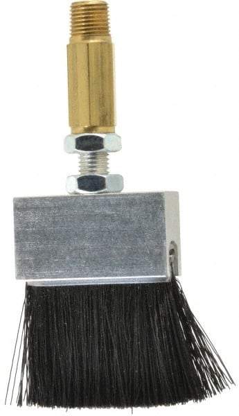 LDI Industries - 1-1/2" Long Brush, 1-1/2" Width/Diam, PTF Thread Oil Reservoir Lubrication Brushes - 1-5/32" Bristle Length, 250°F, 2-3/8" Length Under Mounting Thread, Straight Shank - Benchmark Tooling