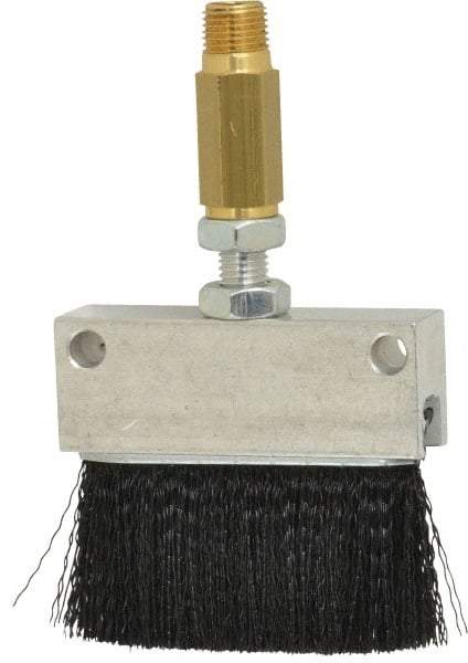 LDI Industries - 2-1/4" Long Brush, 2-1/4" Width/Diam, PTF Thread Oil Reservoir Lubrication Brushes - 1-5/32" Bristle Length, 250°F, 2-3/8" Length Under Mounting Thread, Straight Shank - Benchmark Tooling