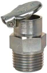 Gits - 1/2-14 Thread, Steel, Zinc Plated, Threaded One Piece, Straight Oil Hole Cover - 1-7/16" Drive Diam, 9/16" Drive Length, 1-7/16" Overall Height, 9/16" Thread Length, NPT Thread - Benchmark Tooling