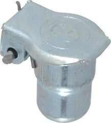 Gits - Steel, Zinc Plated, Shoulder Drive One Piece, Straight Oil Hole Cover - 0.253-0.255" Drive Diam, 1/4" Drive-In Hole Diam, 1/4" Drive Length, 17/32" Overall Height - Benchmark Tooling