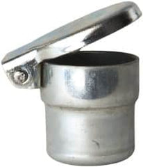 Gits - Steel, Zinc Plated, Shoulder Drive One Piece, Straight Oil Hole Cover - 0.878-0.880" Drive Diam, 7/8" Drive-In Hole Diam, 1/2" Drive Length, 1-1/16" Overall Height - Benchmark Tooling