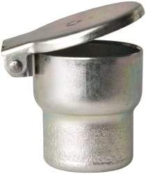 Gits - Steel, Zinc Plated, Shoulder Drive One Piece, Straight Oil Hole Cover - 1.003-1.005" Drive Diam, 1" Drive-In Hole Diam, 19/32" Drive Length, 1-5/16" Overall Height - Benchmark Tooling