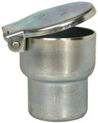 Gits - Steel, Zinc Plated, Shoulder Drive One Piece, Straight Oil Hole Cover - 1.253-1.255" Drive Diam, 1-1/4" Drive-In Hole Diam, 13/16" Drive Length, 1-11/16" Overall Height - Benchmark Tooling