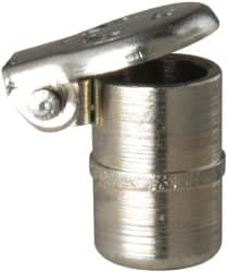 Gits - Steel, Zinc Plated, Beaded Drive One Piece, Straight Oil Hole Cover - 0.315-0.317" Drive Diam, 5/16" Drive-In Hole Diam, 7/32" Drive Length, 1/2" Overall Height - Benchmark Tooling