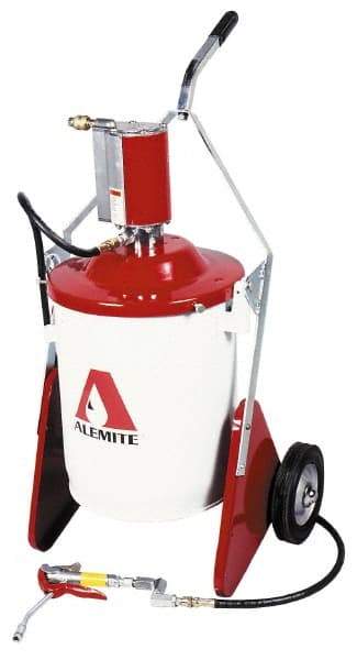 Alemite - Grease Lubrication 4.5 Lb/min Flow Steel, Aluminum, Stainless Steel Air-Operated Pump - For 70 Lb Container - Benchmark Tooling