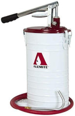 Alemite - Oil & Grease Lubrication 1 Strokes/oz Flow Steel, Aluminum & Stainless Steel Lever Hand Pump - For 25 Lb Container - Benchmark Tooling