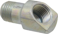 Alemite - 45° Head Angle, Grease Fitting Adapter - 1" Overall Height, 7/16" Shank Length - Benchmark Tooling