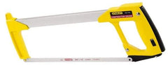 Stanley - 12" Hacksaw - 4-1/2" Throat Depth, Contoured Aluminum D-Style Handle - Benchmark Tooling