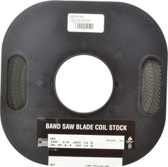 M.K. MORSE - 1/4" x 100' x 0.025" Carbon Steel Band Saw Blade Coil Stock - 14 TPI, Toothed Edge, Raker Set, Flexible Back, Constant Pitch, - Benchmark Tooling