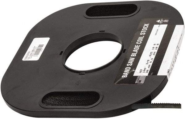 M.K. MORSE - 3/8" x 100' x 0.025" Carbon Steel Band Saw Blade Coil Stock - 10 TPI, Toothed Edge, Raker Set, Flexible Back, Constant Pitch, - Benchmark Tooling