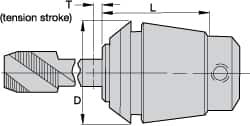 Kennametal - 3.58mm ER Series ER12 Hand Tap Collet - 1/8" & #0-#6 Tap, Tension Tap - Exact Industrial Supply