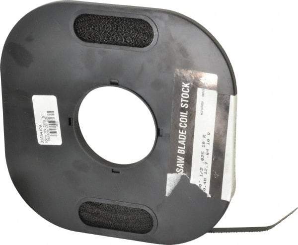 M.K. MORSE - 1/2" x 100' x 0.025" Carbon Steel Band Saw Blade Coil Stock - 10 TPI, Toothed Edge, Raker Set, Flexible Back, Constant Pitch, - Benchmark Tooling