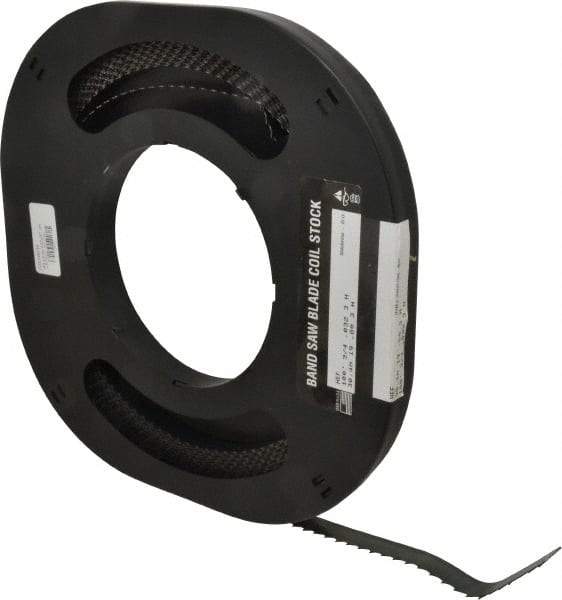 M.K. MORSE - 3/4" x 100' x 0.032" Carbon Steel Band Saw Blade Coil Stock - 3 TPI, Toothed Edge, Hook Form, Raker Set, Flexible Back, Constant Pitch, - Benchmark Tooling