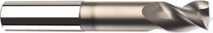 SGS - 3/8", 2 Flute, Single End, Solid Carbide, 0.015" Corner Radius End Mill - 2-1/2" OAL, 45° Helix, Right Hand Flute, 9/16" LOC, Right Hand Cut, 1-1/8" Extended Reach - Benchmark Tooling