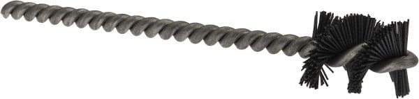 Osborn - 0.765" Diam Helical Nylon Tube Brush - 1" Brush Length, 5" OAL, 0.228" Diam Shank - Benchmark Tooling