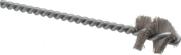 Osborn - 0.89" Diam Helical Nylon Tube Brush - 1" Brush Length, 5" OAL, 0.228" Diam Shank - Benchmark Tooling