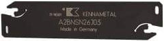 Kennametal - 1.0236" Blade Height, 0.0945" Blade Width, 4.3307" OAL, Neutral Cut, Double End Indexable Cut-Off Blade - 40mm Max Depth of Cut, A2BNSN Blade, A2 Cut-Off Series - Benchmark Tooling