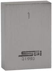 SPI - 0.141" Rectangular Steel Gage Block - Accuracy Grade AS-1, Includes NIST Traceability Certification - Benchmark Tooling