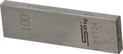 SPI - 0.1" Rectangular Steel Gage Block - Accuracy Grade 0, Includes NIST Traceability Certification - Benchmark Tooling