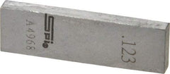 SPI - 0.123" Rectangular Steel Gage Block - Accuracy Grade 0, Includes NIST Traceability Certification - Benchmark Tooling