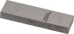 SPI - 0.135" Rectangular Steel Gage Block - Accuracy Grade 0, Includes NIST Traceability Certification - Benchmark Tooling