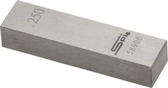 SPI - 0.25" Rectangular Steel Gage Block - Accuracy Grade 0, Includes NIST Traceability Certification - Benchmark Tooling