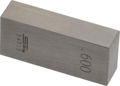 SPI - 0.6" Rectangular Steel Gage Block - Accuracy Grade 0, Includes NIST Traceability Certification - Benchmark Tooling