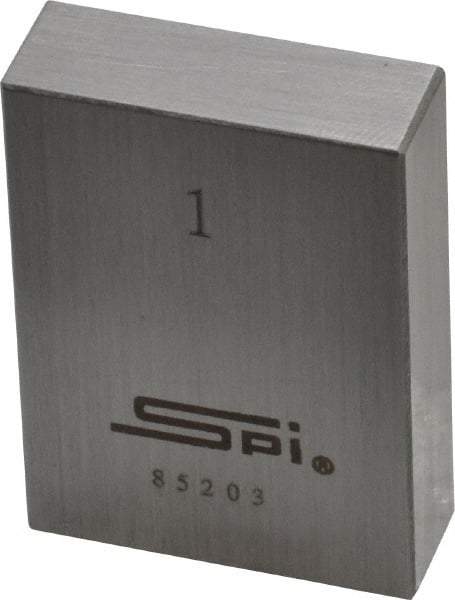 SPI - 1" Rectangular Steel Gage Block - Accuracy Grade 0, Includes NIST Traceability Certification - Benchmark Tooling