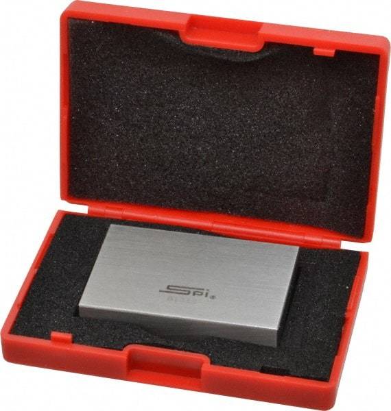 SPI - 2" Rectangular Steel Gage Block - Accuracy Grade 0, Includes NIST Traceability Certification - Benchmark Tooling