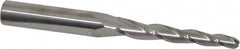 SGS - 2° Taper Angle per Side, 3/16" Small End Diam, 1-3/4" LOC, Solid Carbide 3 Flute Tapered Ball End Mill - 3-1/2" OAL, 3/8" Shank Diam, Spiral Flute, 28° Helix - Benchmark Tooling