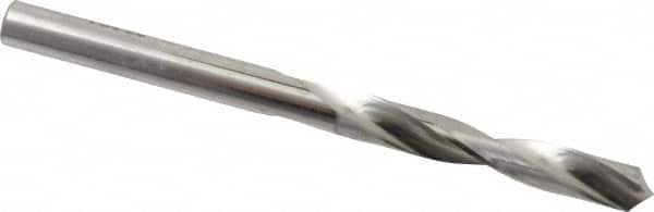 SGS - 7/32" 118° Solid Carbide Jobber Drill - Bright Finish, Right Hand Cut, Spiral Flute, Straight Shank, 3" OAL, Faceted Point - Benchmark Tooling