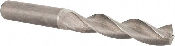 Kennametal - 1/2" 130° Solid Carbide Jobber Drill - Bright Finish, Right Hand Cut, Spiral Flute, Straight Shank, 4.65" OAL, Standard Point - Benchmark Tooling