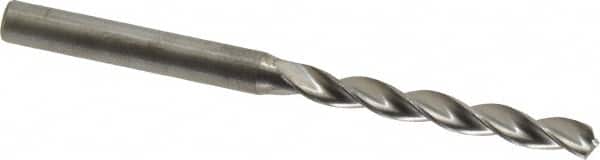 Kennametal - 5mm 130° Solid Carbide Jobber Drill - Bright Finish, Right Hand Cut, Spiral Flute, Straight Shank, 82mm OAL, Standard Point - Benchmark Tooling