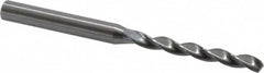 Kennametal - #12 130° Solid Carbide Jobber Drill - Bright Finish, Right Hand Cut, Spiral Flute, Straight Shank, 3.23" OAL, Standard Point - Benchmark Tooling