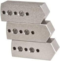 Northfield - 4" & Up Chuck Capacity, Northfield Air Style Attachment, Square Soft Lathe Chuck Jaw - 3 Jaws, Steel, 1.895mm Long x 3/4" Wide x 3/4" High - Benchmark Tooling