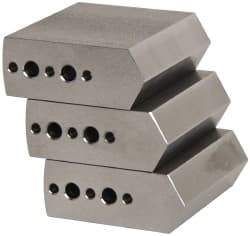 Northfield - 4" & Up Chuck Capacity, Northfield Air Style Attachment, Square Soft Lathe Chuck Jaw - 3 Jaws, Steel, 1.895mm Long x 3/4" Wide x 1-1/2" High - Benchmark Tooling