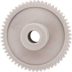 Made in USA - 32 Pitch, 1-3/4" Pitch Diam, 1-13/16" OD, 56 Tooth Spur Gear - 3/16" Face Width, 5/16" Bore Diam, 43/64" Hub Diam, 20° Pressure Angle, Acetal - Benchmark Tooling