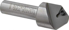 Everede Tool - 82° Included Angle, 0.833" Max Cut Diam, 7/8" Body Diam, 1/2" Shank Diam, 2-1/2" OAL, Indexable Countersink - 1 Triangle Insert, TPGH 215 Insert Style, Series IND - Benchmark Tooling