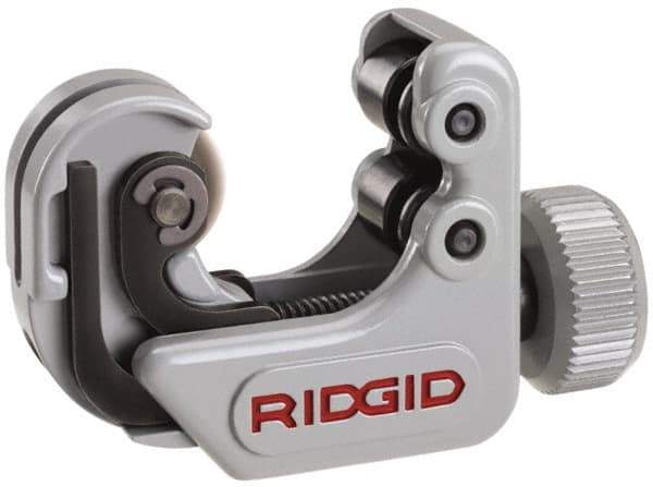 Ridgid - 1/4" to 1-1/8" Pipe Capacity, Mini Tube Cutter - Cuts Copper, Aluminum, Brass, 2-1/4" OAL - Benchmark Tooling