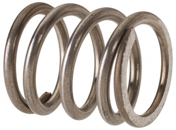 Value Collection - 0.42" OD, 0.047" Wire, 1/2" Free Length, Compression Spring - 35.04 Lb Spring Rating, Stainless Steel - Benchmark Tooling