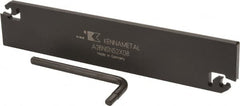 Kennametal - 2.0472" Blade Height, 0.2756" Blade Width, 10.2362" OAL, Neutral Cut, Double End Indexable Cut-Off Blade - 120mm Max Depth of Cut, A2BNSN Blade, A2 Cut-Off Series - Benchmark Tooling